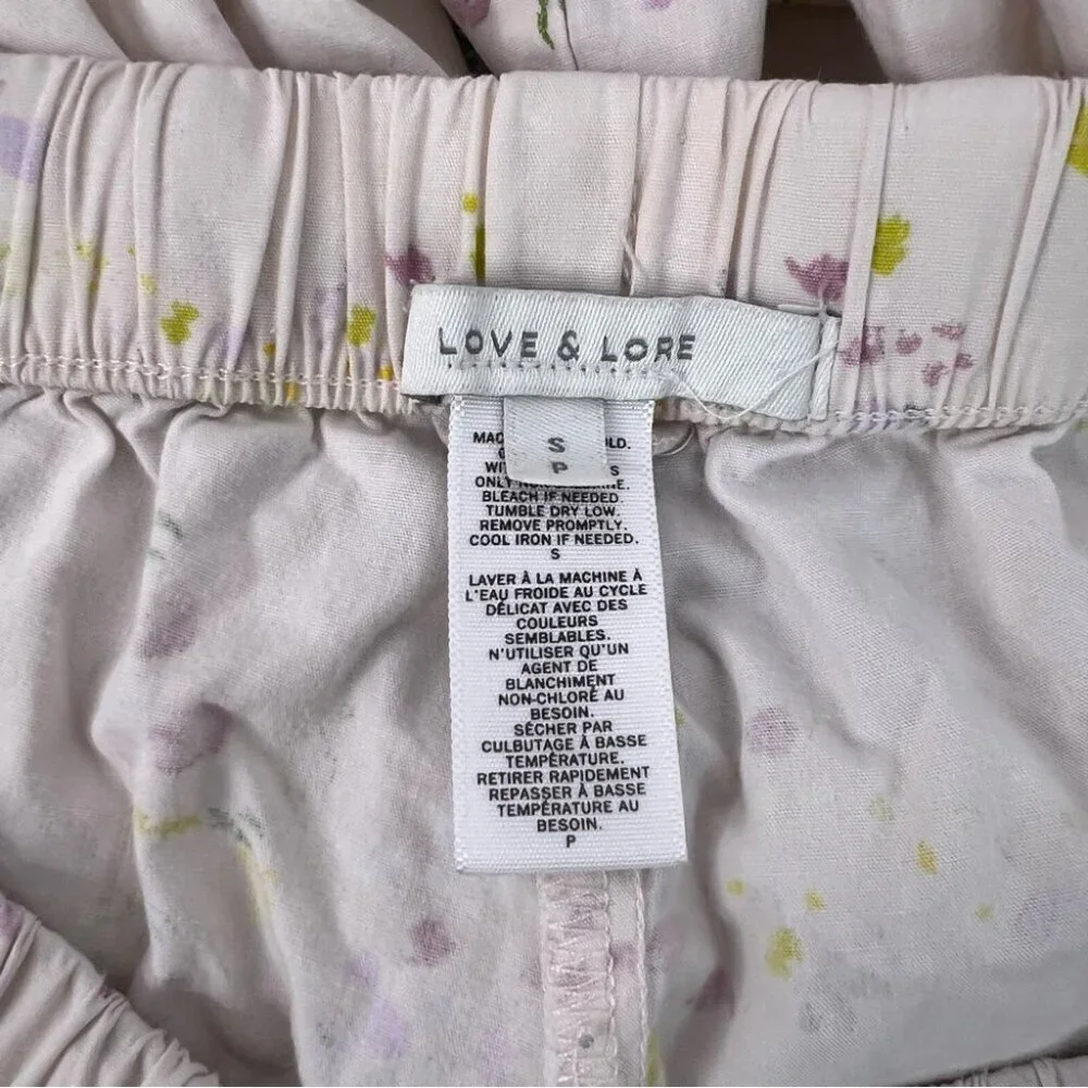 Love & lore pants pj flowers light pastel Elegant Floral Women's Pajama Pants